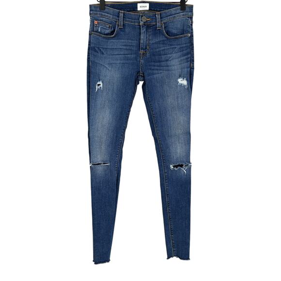 Hudson Krista Ankle S. Skinny W/ Raw Hem Denim Jeans Size 25 - Picture 1 of 7